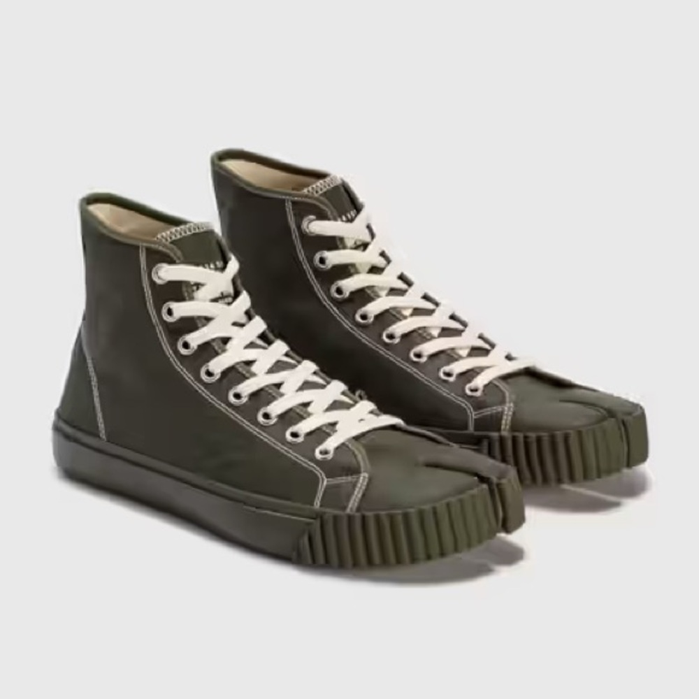 Maison Martin Margiela Dark Green High-Top Sneakers
